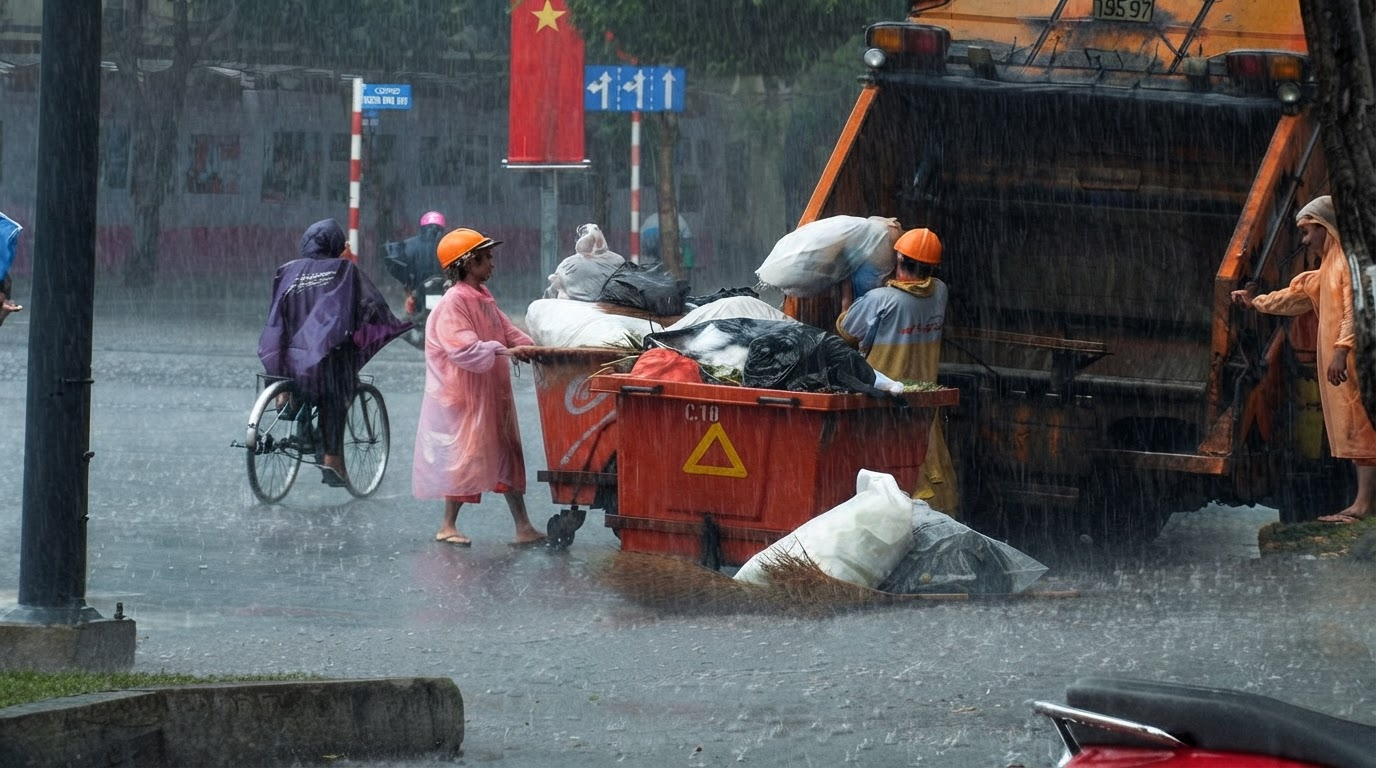 Travailler sous la pluie